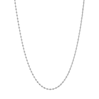 Exclusive 18K White Gold Mariner Link Chain — Front View