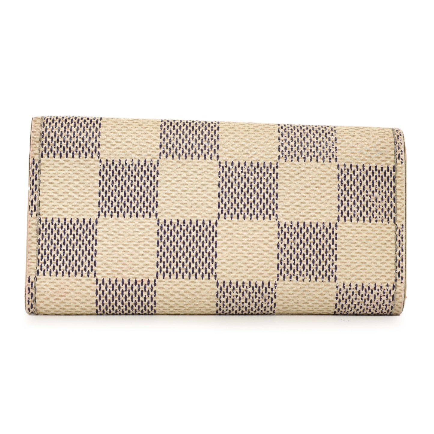 Exclusive Louis Vuitton Damier Azur 4 Key Holder — Side View