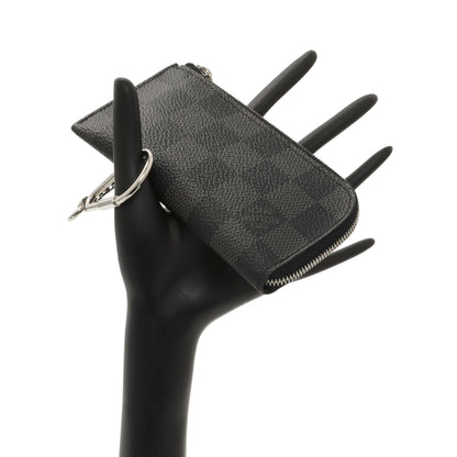 Exclusive Louis Vuitton Damier Graphite 4 Key Holder — Alternate View 7