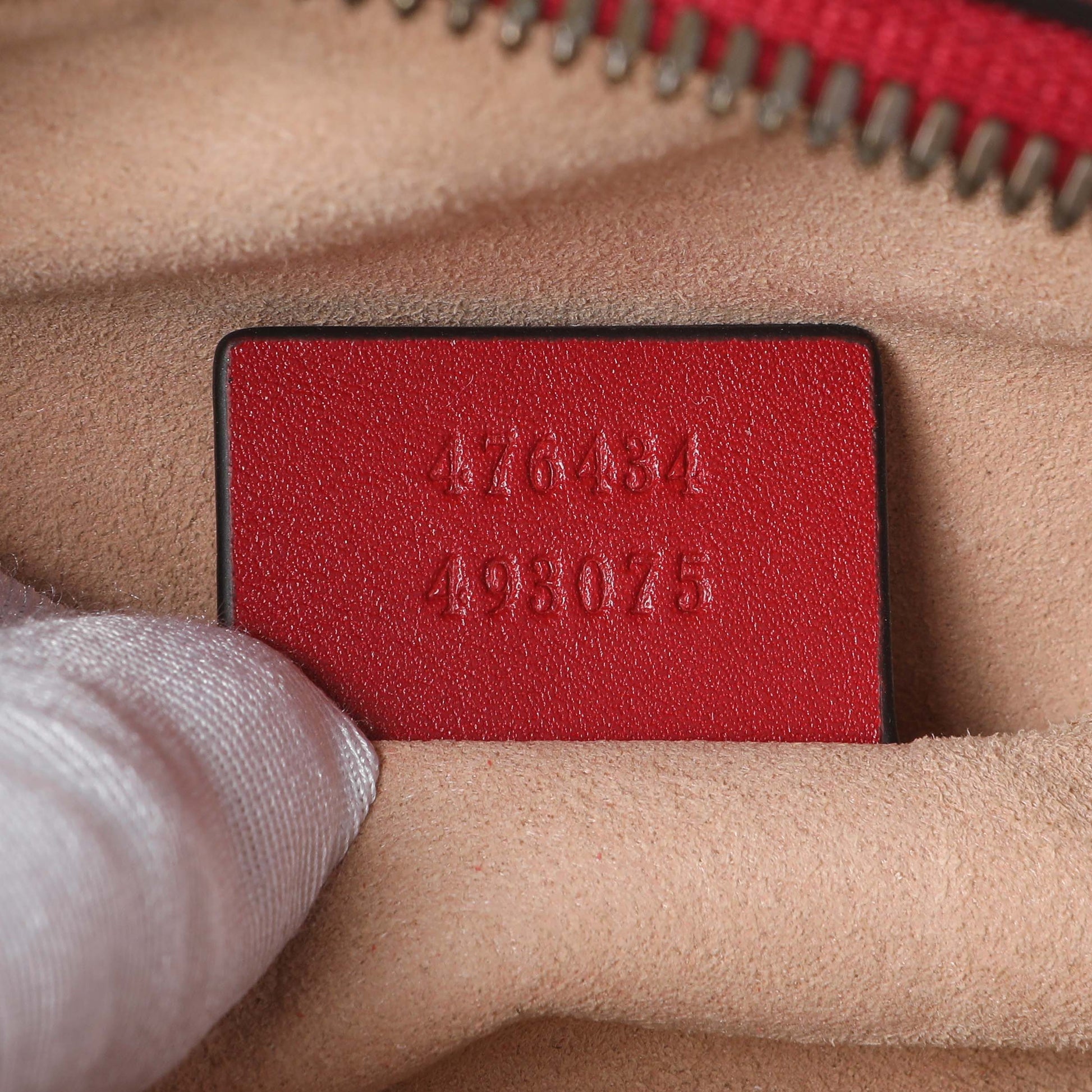 Exclusive Gucci Red Calfskin Matelasse GG Marmont Belt Bag — Lifestyle View
