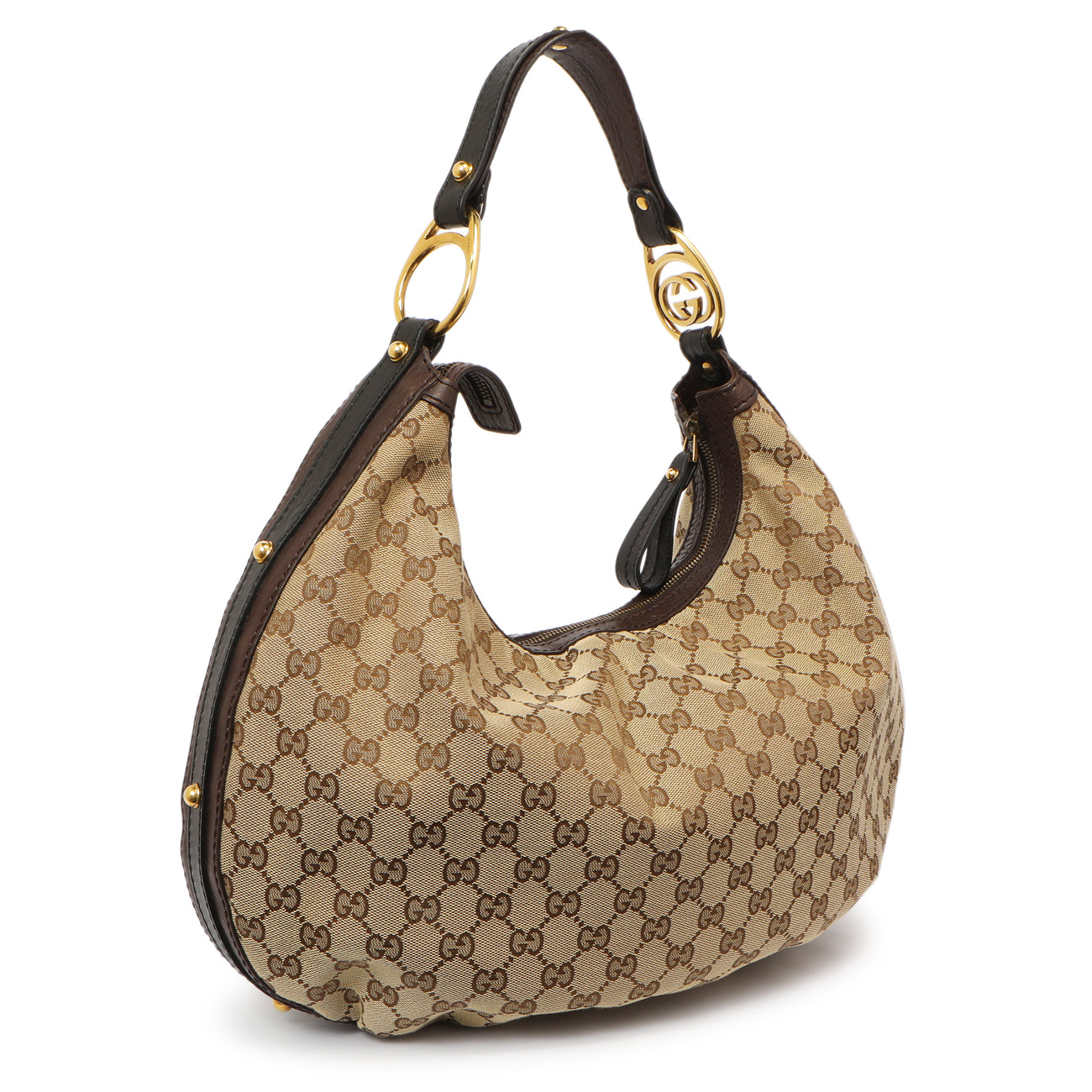 Exclusive Gucci Monogram Medium Interlocking Hobo — Side View