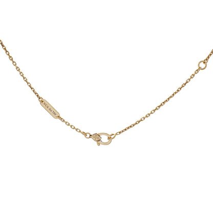 Exclusive Van Cleef & Arpels 18K Yellow Gold Carnelian Vintage Alhambra Pendant — Side View