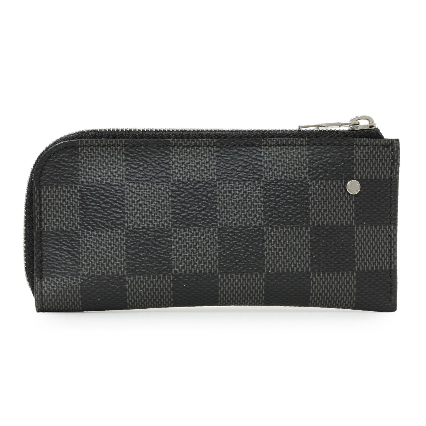Exclusive Louis Vuitton Damier Graphite 4 Key Holder — Side View