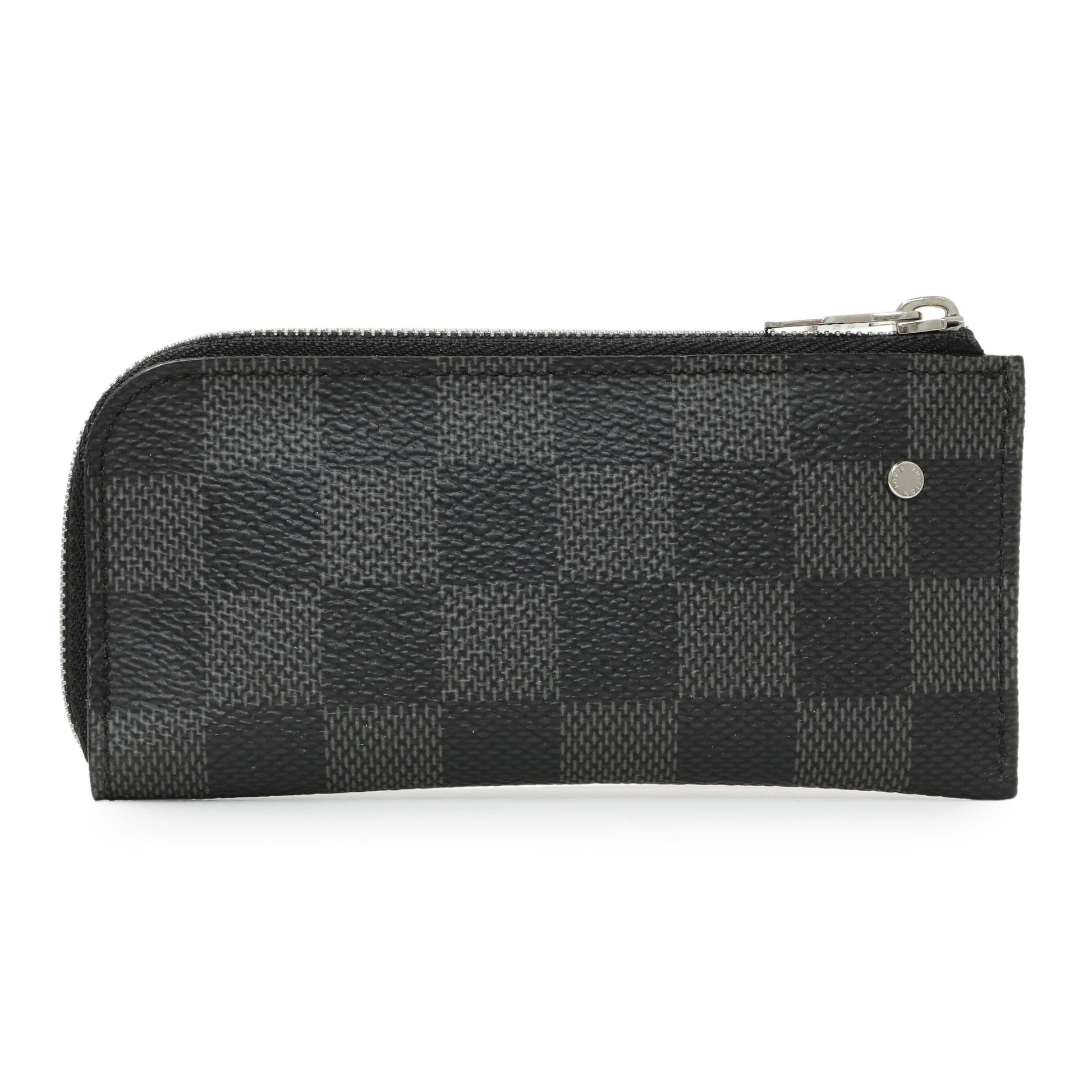 Exclusive Louis Vuitton Damier Graphite 4 Key Holder — Side View