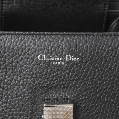 Exclusive Christian Dior Black Bullcalf Large Diorever Flap — Detail View