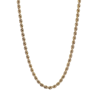Exclusive 10K Yellow Gold Rope Chain — Front View