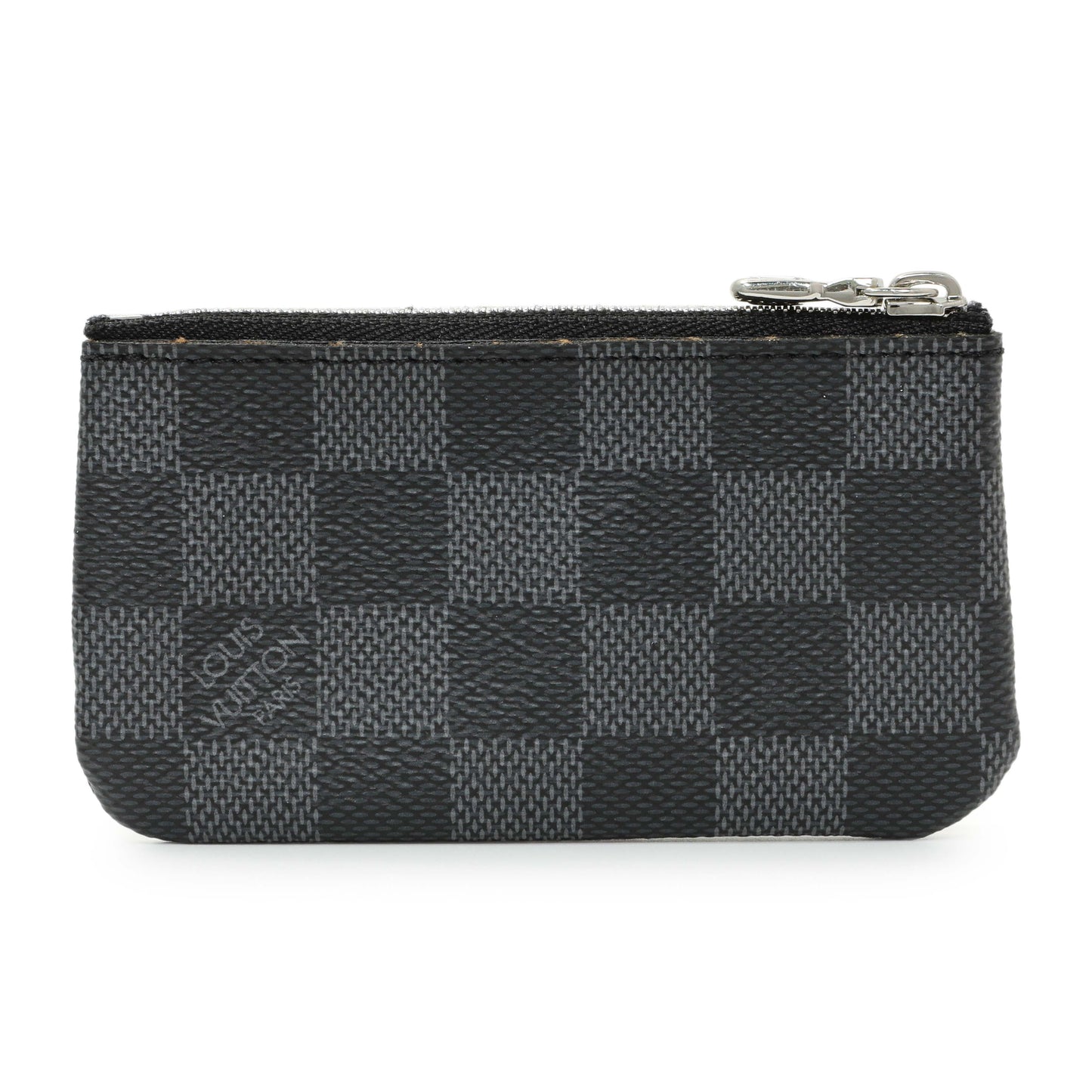 Exclusive Louis Vuitton Damier Graphite Key Pouch — Side View