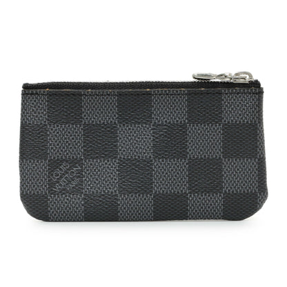 Exclusive Louis Vuitton Damier Graphite Key Pouch — Side View