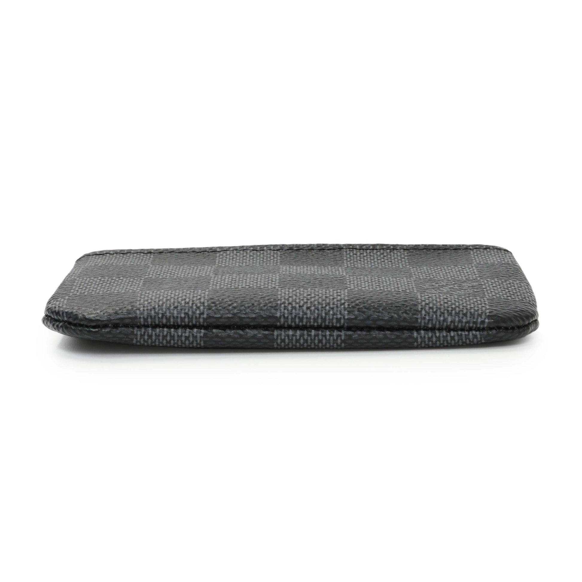 Exclusive Louis Vuitton Damier Graphite Key Pouch — Back View