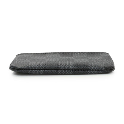 Exclusive Louis Vuitton Damier Graphite Key Pouch — Back View