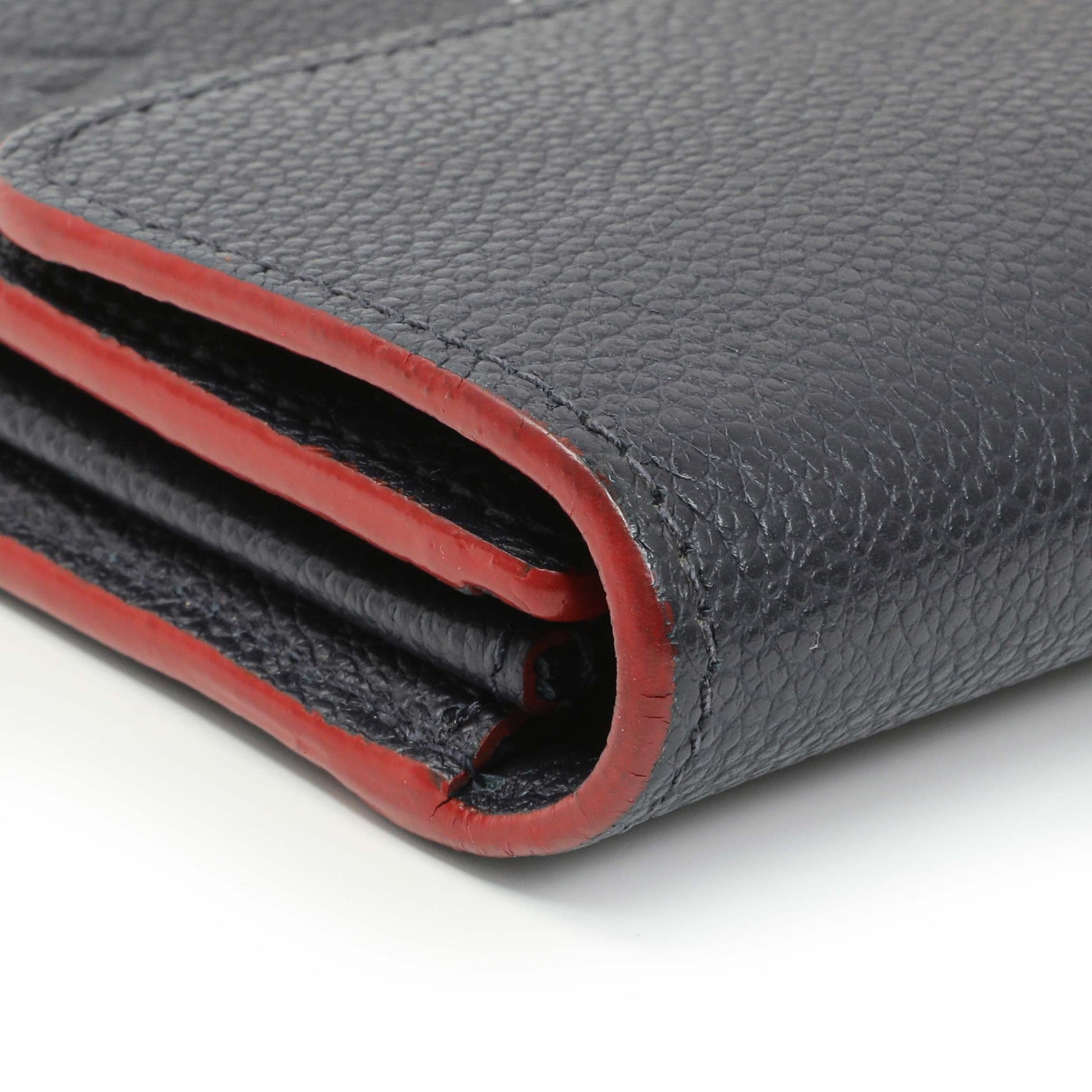 Exclusive Louis Vuitton Marine Rouge Empreinte Pont-Neuf Wallet — Detail View