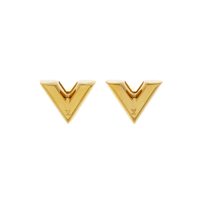 Exclusive Louis Vuitton Essential V Stud Earrings — Front View