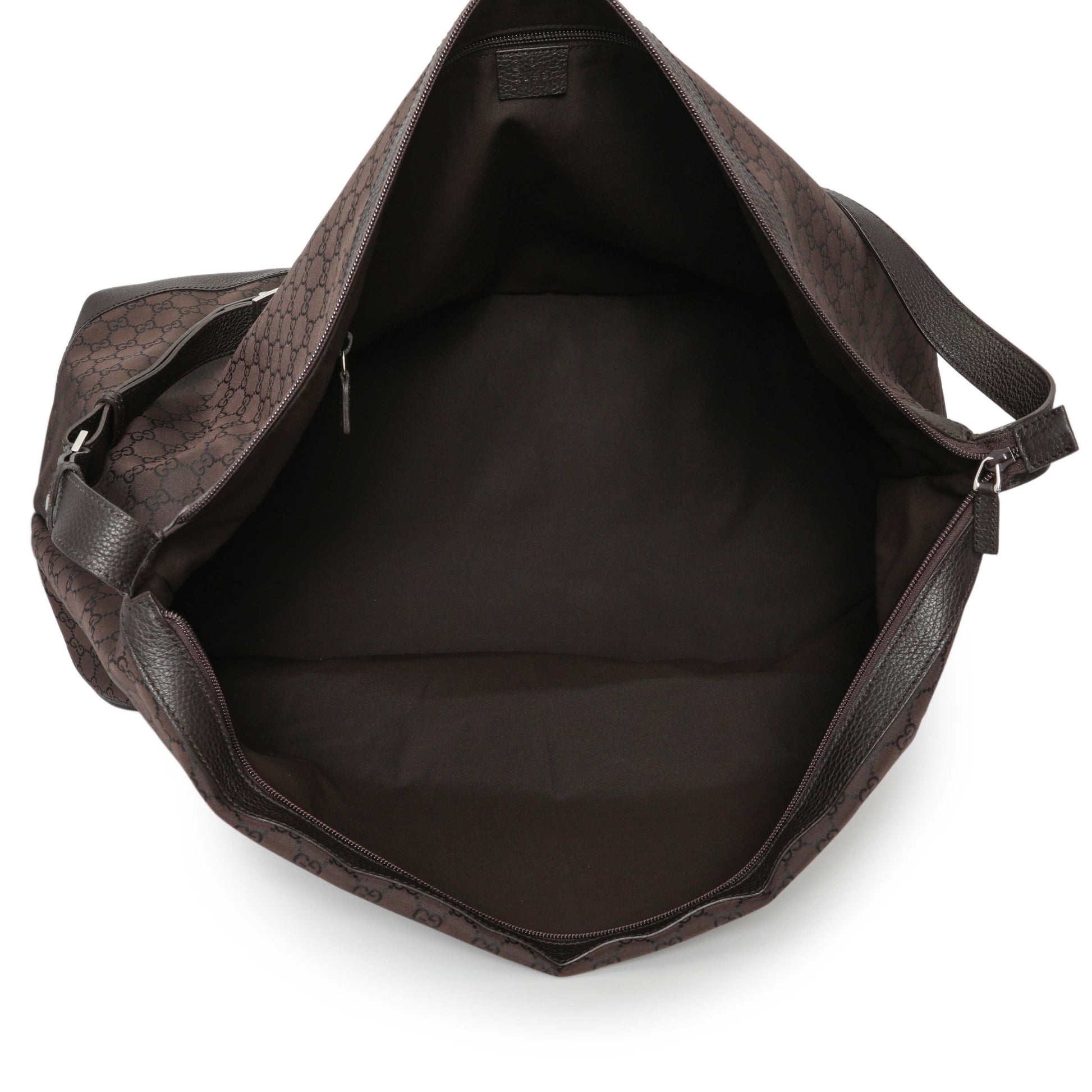 Exclusive Gucci Monogram Nylon Large Travel Hobo — Top View