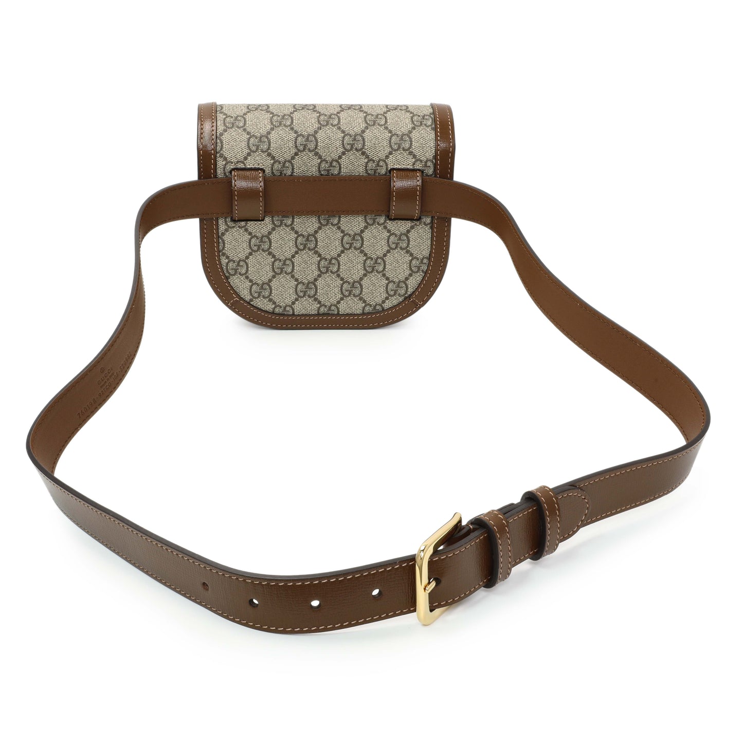 Exclusive Gucci Horsebit 1955 GG Coated Canvas with Leather Mini belt bag — Side View
