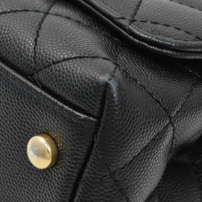 Exclusive Chanel Black Caviar Quilted Extra Mini Coco Handle — Detail View
