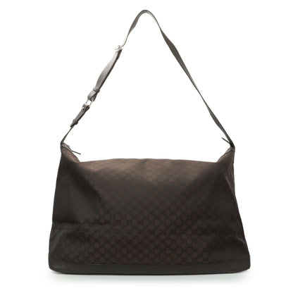 Exclusive Gucci Monogram Nylon Large Travel Hobo — Front View