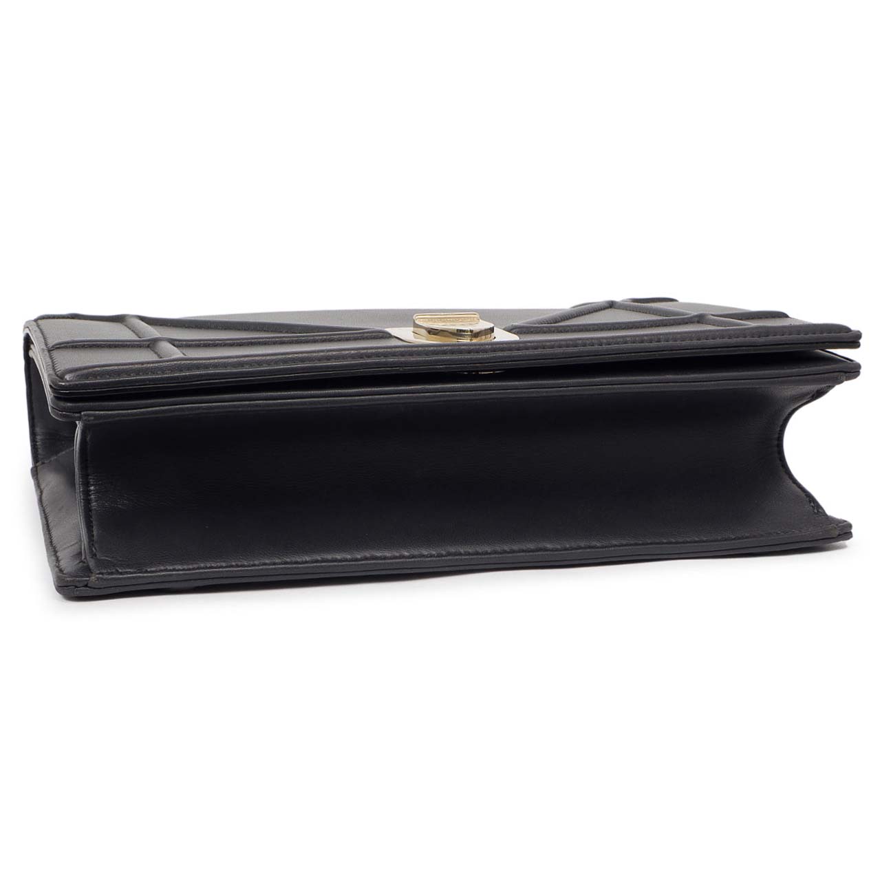 Exclusive Christian Dior Navy Lambskin Medium Diorama — Top View
