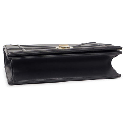 Exclusive Christian Dior Navy Lambskin Medium Diorama — Top View