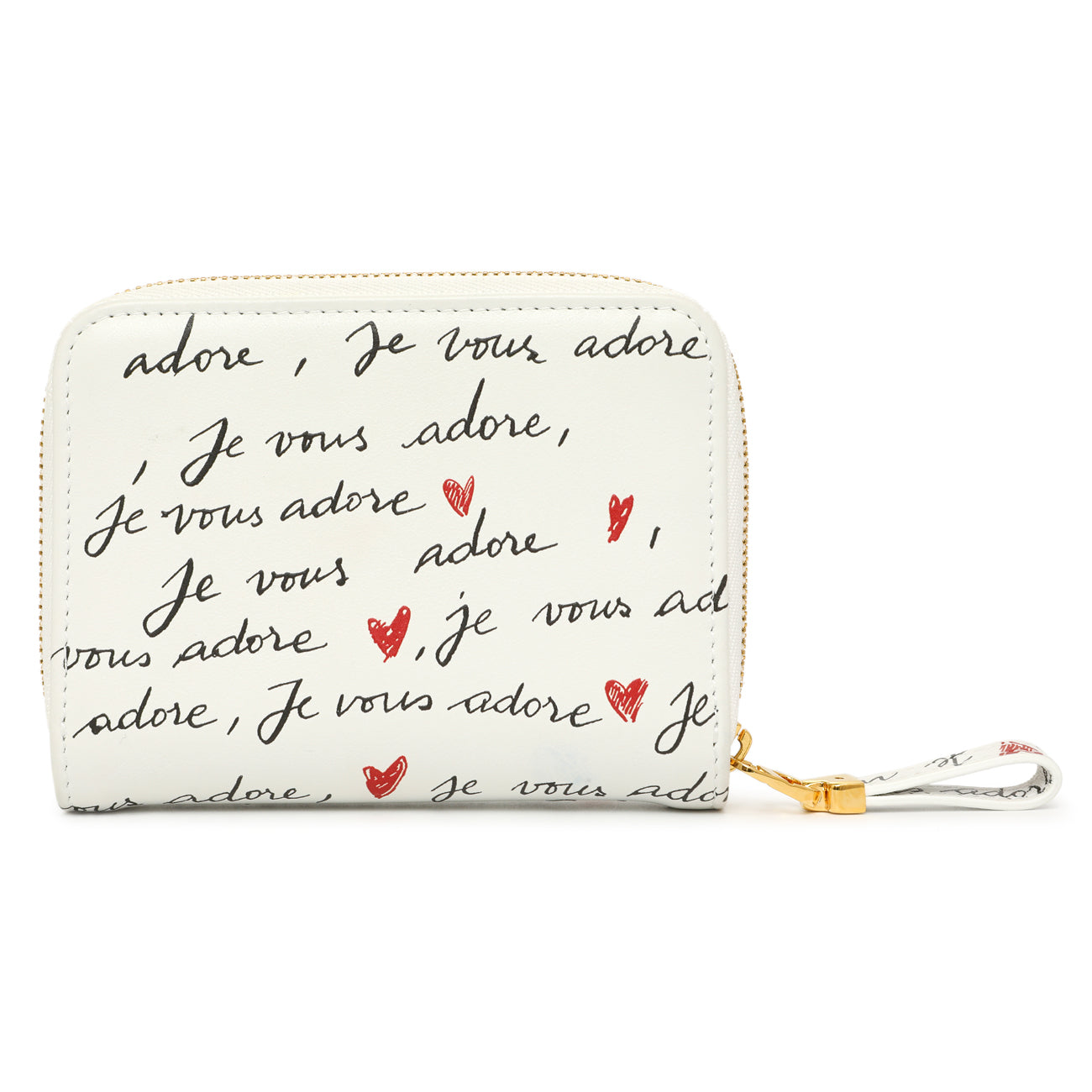 Exclusive Christian Dior White Calfskin Dioramour Je Vous Adore Caro Scarlet Wallet — Side View