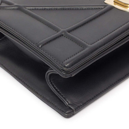 Exclusive Christian Dior Navy Lambskin Medium Diorama — Detail View