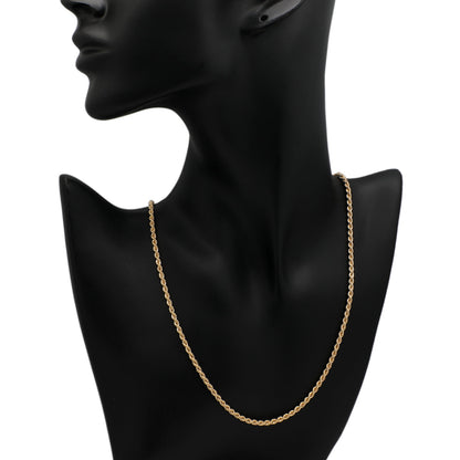 Exclusive 10K Yellow Gold Rope Chain — Back View