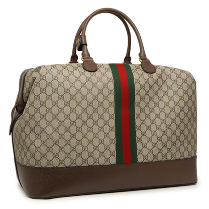 Exclusive Gucci GG Supreme Monogram Ophidia Duffle Bag — Side View
