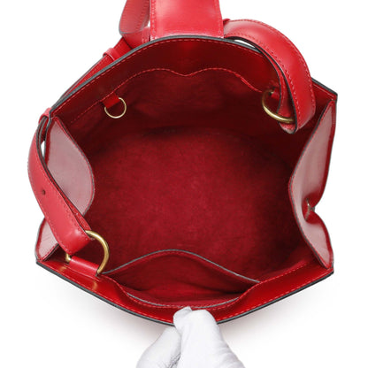 Exclusive Louis Vuitton Red Epi Cluny — Top View