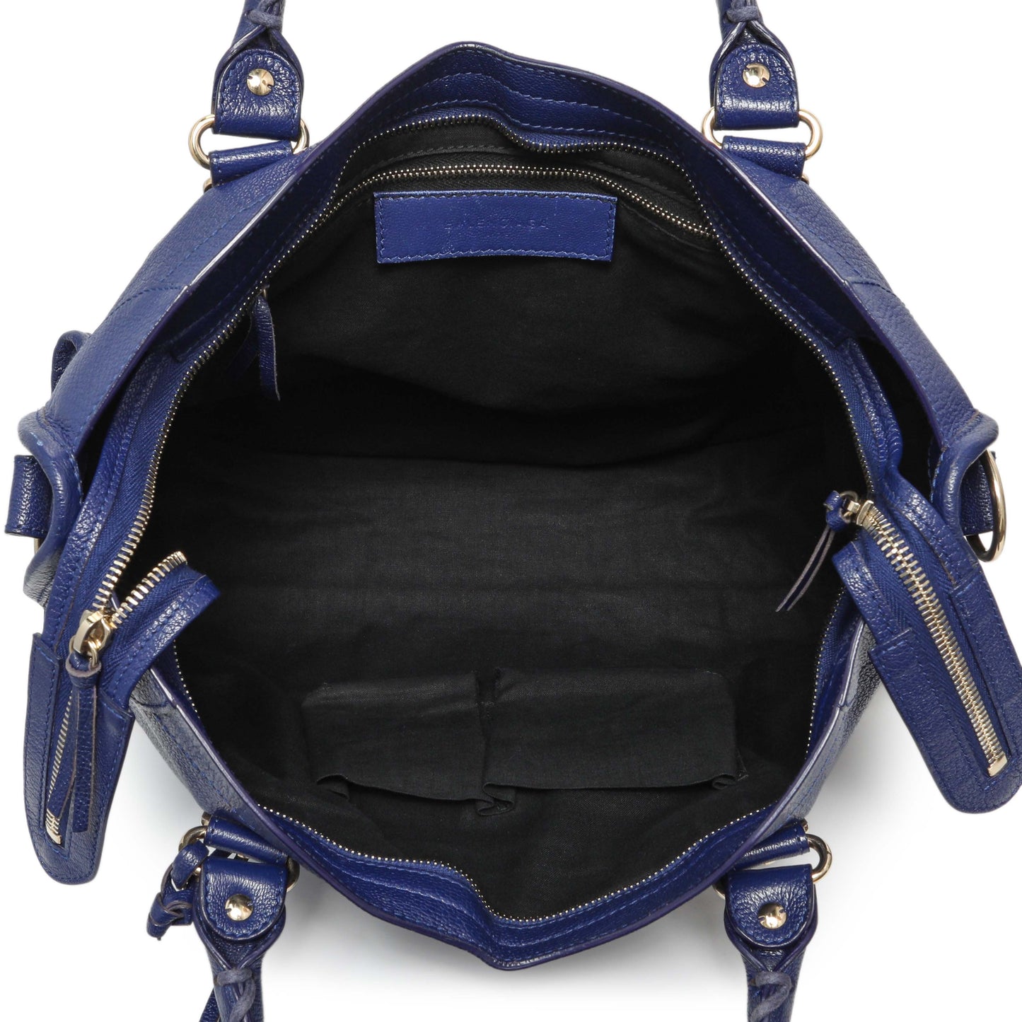 Exclusive Balenciaga Bleu Nuit Chevre Metallic Edge City — Alternate View 10