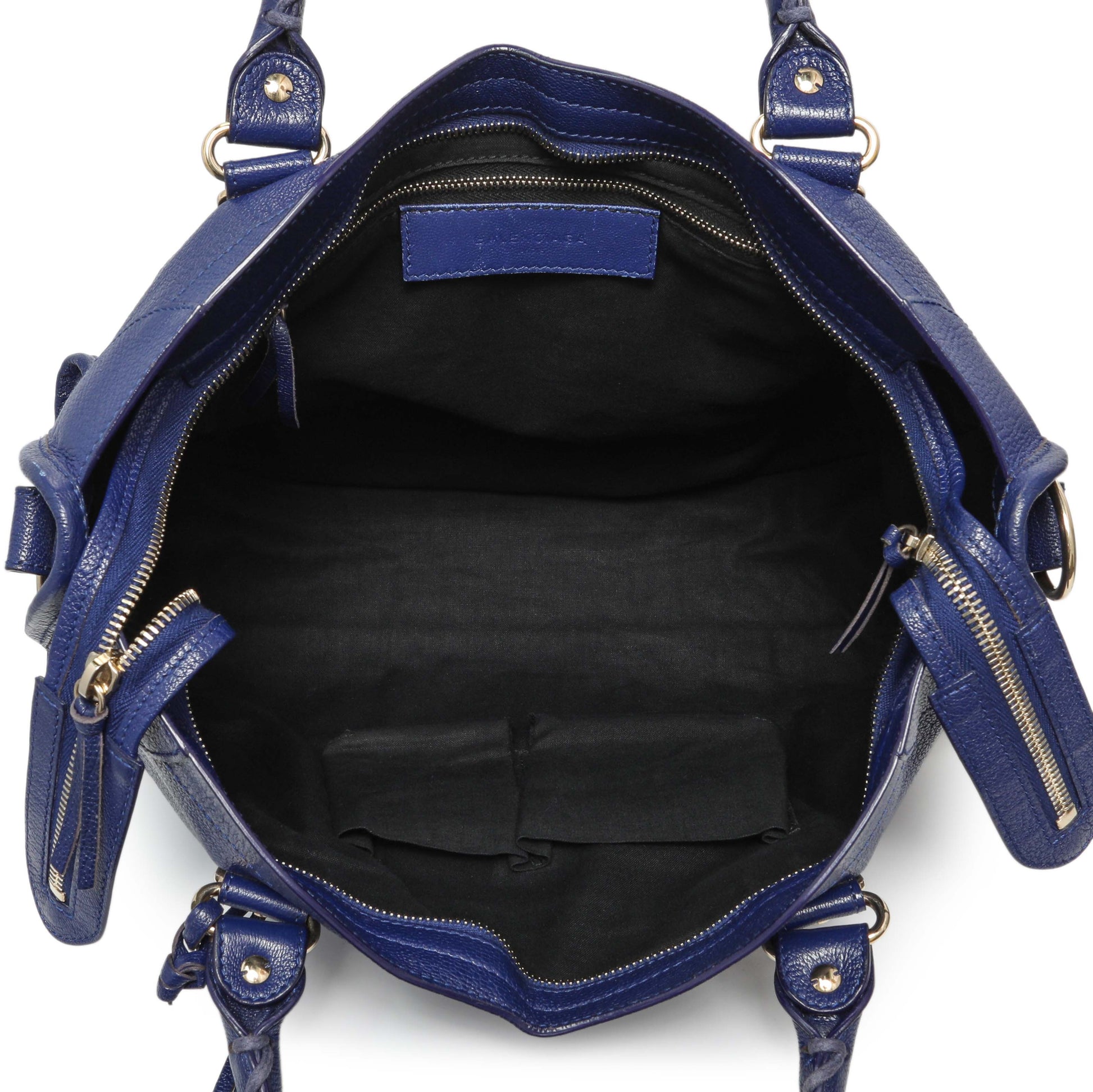 Exclusive Balenciaga Bleu Nuit Chevre Metallic Edge City — Alternate View 10