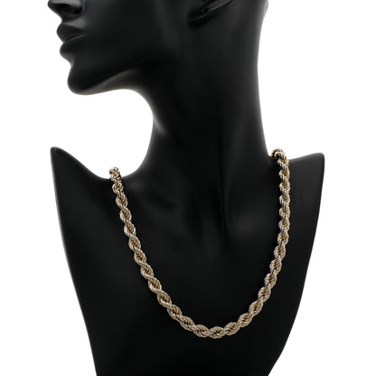 Exclusive 10K Yellow Gold Rope Chain — Back View