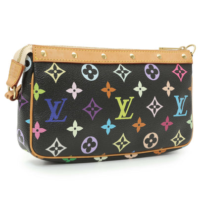 Exclusive Louis Vuitton Black Monogram Multicolor Pochette Accessories — Side View