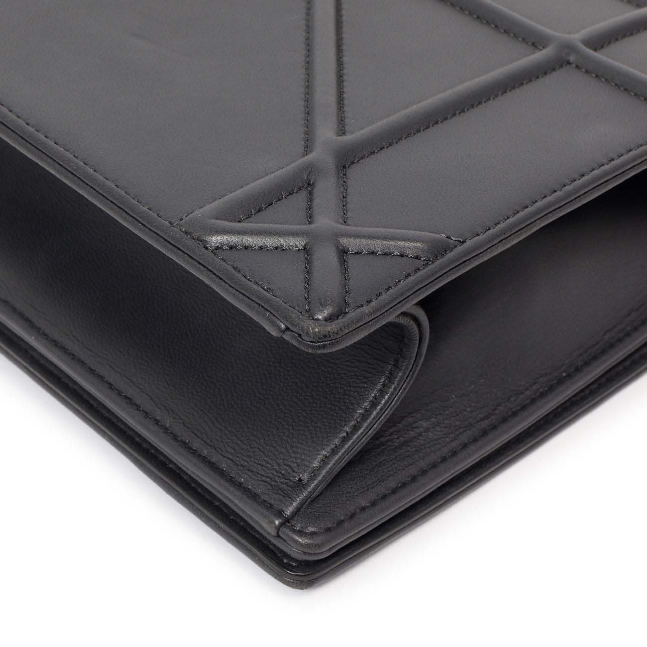 Exclusive Christian Dior Navy Lambskin Medium Diorama — Alternate View 8