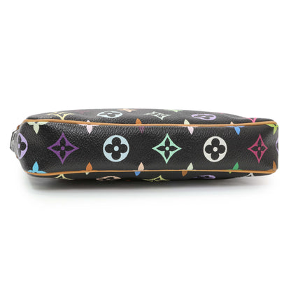 Exclusive Louis Vuitton Black Monogram Multicolor Pochette Accessories — Back View
