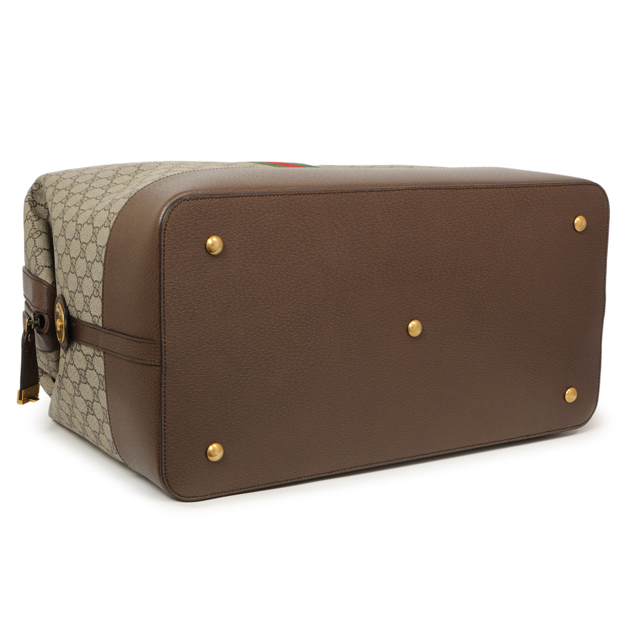 Exclusive Gucci GG Supreme Monogram Ophidia Duffle Bag — Back View
