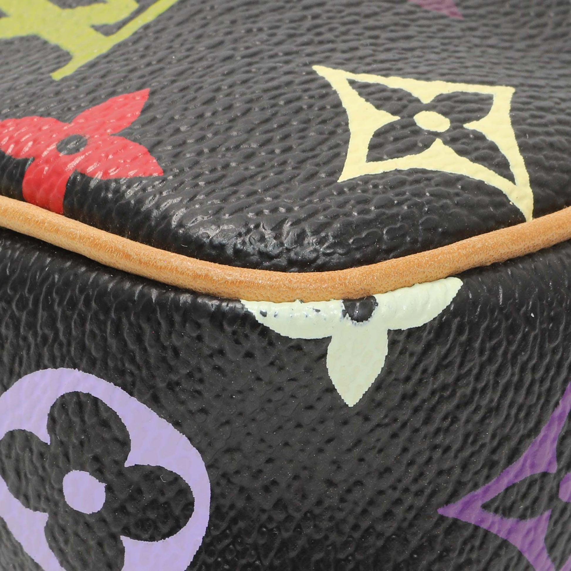 Exclusive Louis Vuitton Black Monogram Multicolor Pochette Accessories — Top View