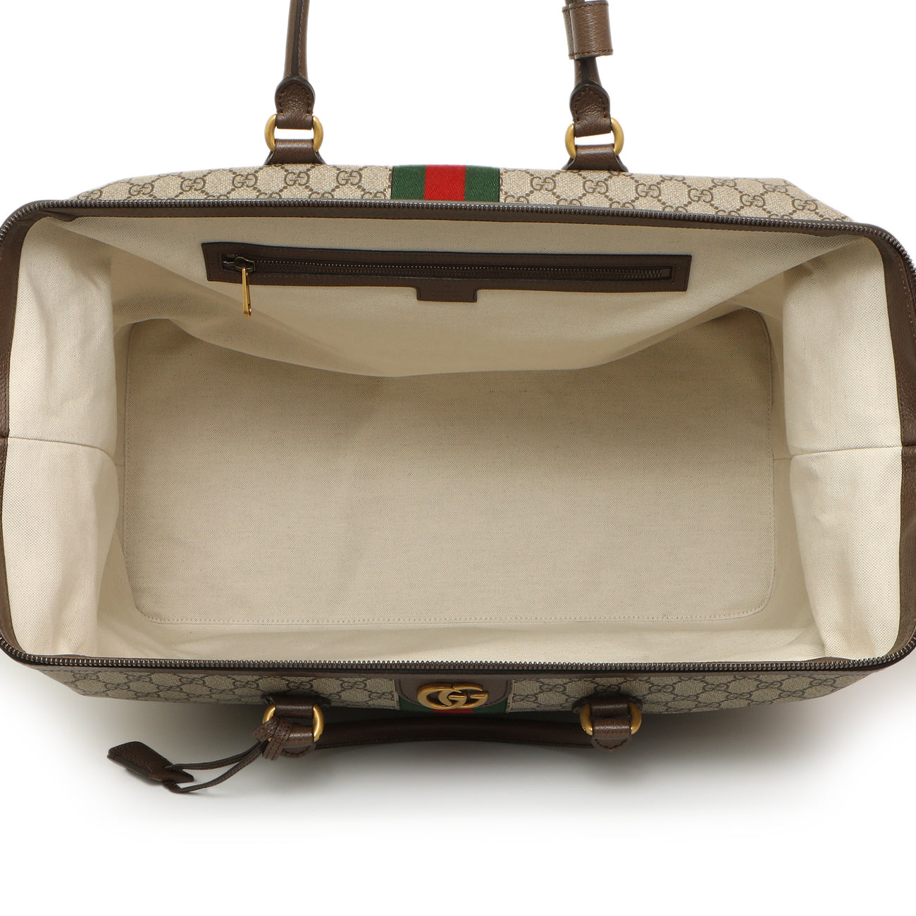 Exclusive Gucci GG Supreme Monogram Ophidia Duffle Bag — Top View