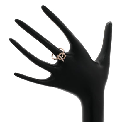 Exclusive Hermes 18K Rose Gold Diamond Small Echappee Ring — Back View