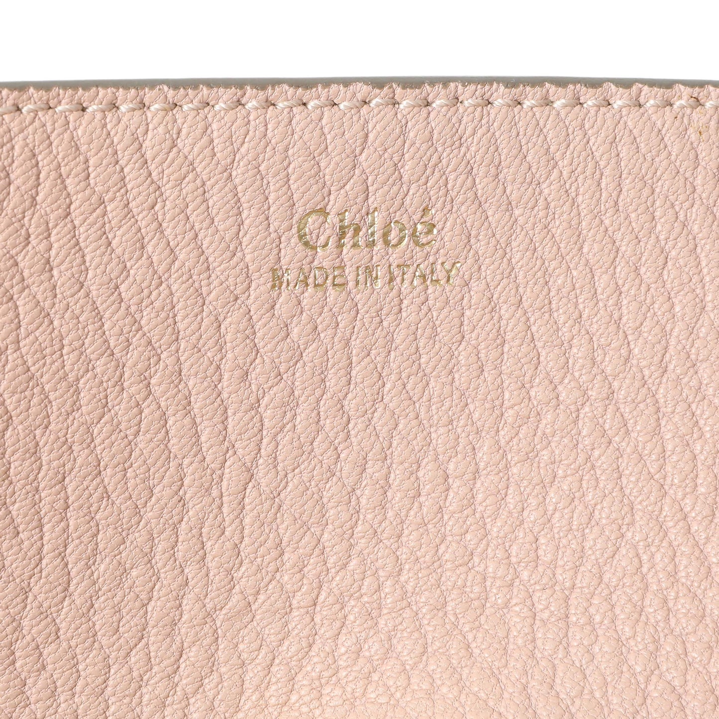 Exclusive Chloe Pink Grained Lambskin Drew Shoulder Bag — Detail View