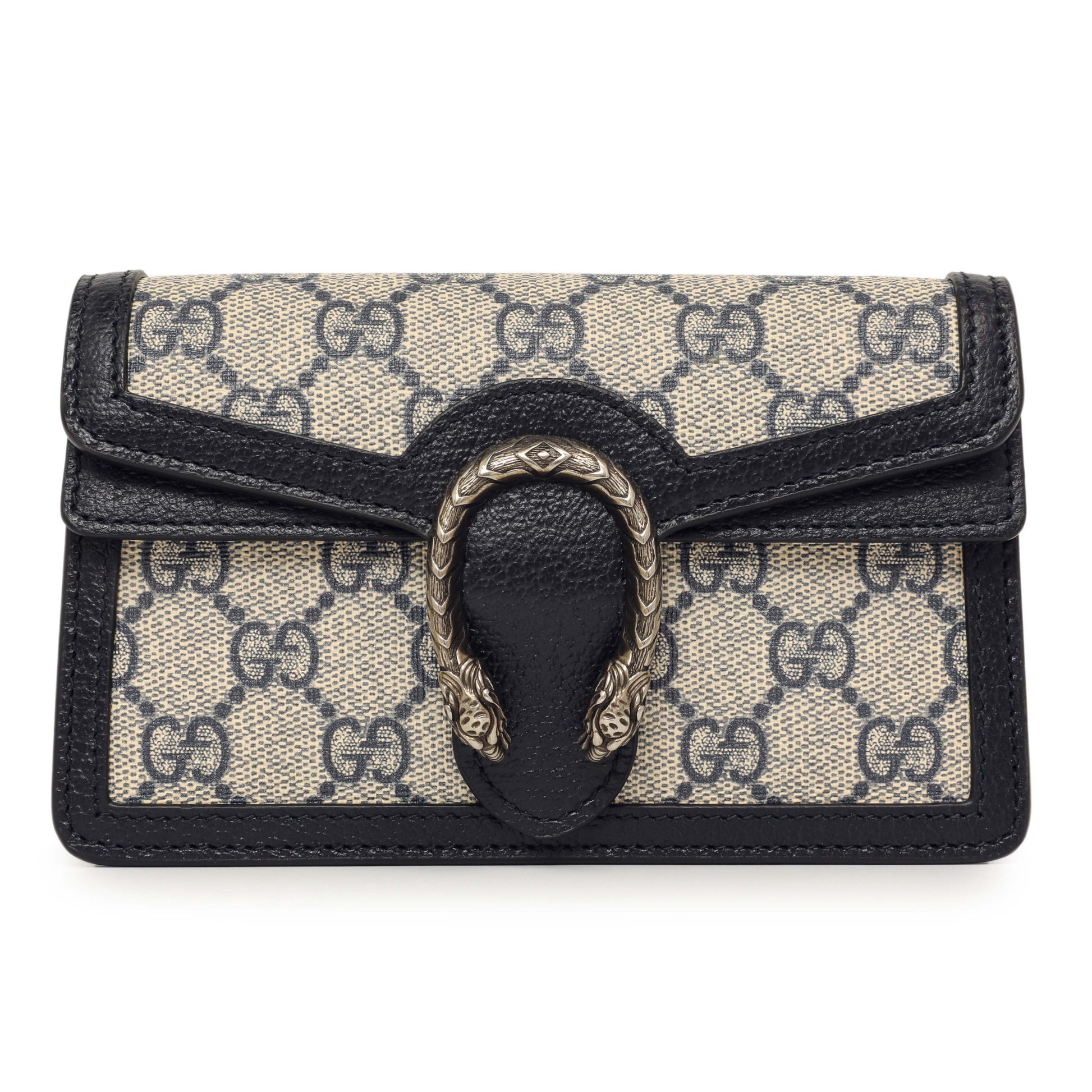 Exclusive Gucci Beige Blue GG Supreme Monogram Super Mini Dionysus — Side View