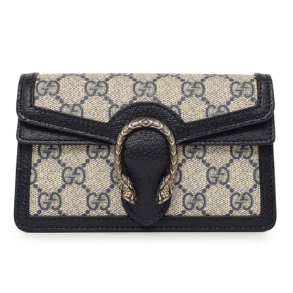 Exclusive Gucci Beige Blue GG Supreme Monogram Super Mini Dionysus — Side View