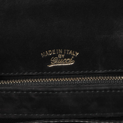 Exclusive Gucci Black Patent 1973 Top Handle Flap — Detail View