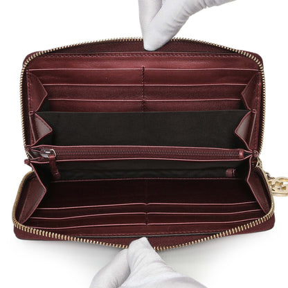 Exclusive Gucci Purple Shine Guccissima Zip Around Wallet — Top View