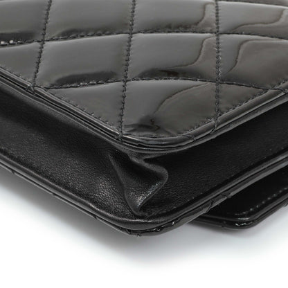 Exclusive Chanel Black Quilted Patent Brilliant Wallet On Chain WOC — Alternate View 7