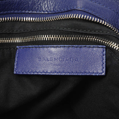 Exclusive Balenciaga Bleu Nuit Chevre Metallic Edge City — Alternate View 11
