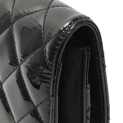 Exclusive Chanel Black Quilted Patent Brilliant Wallet On Chain WOC — Alternate View 9