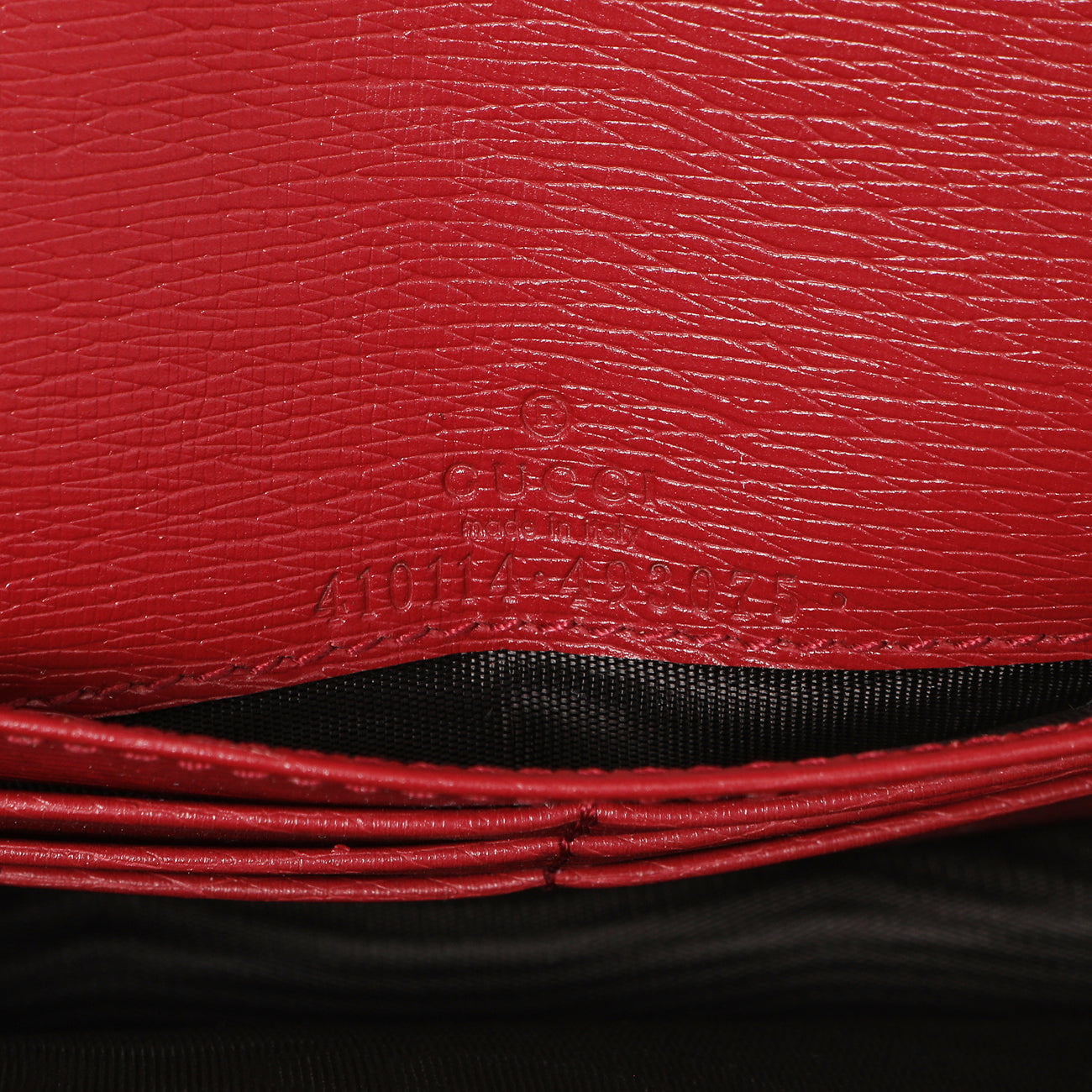 Exclusive Gucci Cherry Calfskin Blooms Print Chain Wallet — Lifestyle View