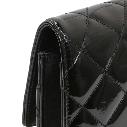 Exclusive Chanel Black Quilted Patent Brilliant Wallet On Chain WOC — Alternate View 10