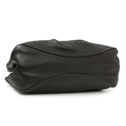 Exclusive Salvatore Ferragamo Black Calfskin Vara Tote — Back View