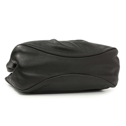 Exclusive Salvatore Ferragamo Black Calfskin Vara Tote — Back View
