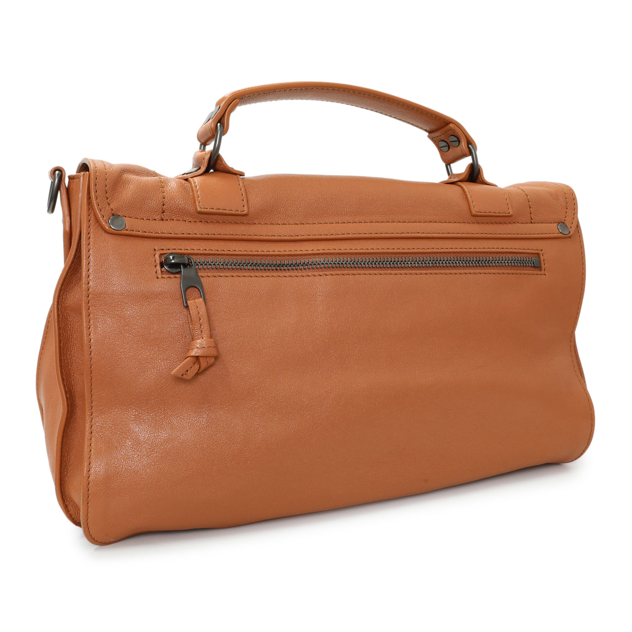 Exclusive Proenza Schouler Brown Lambskin PS1 Fringe Satchel — Side View